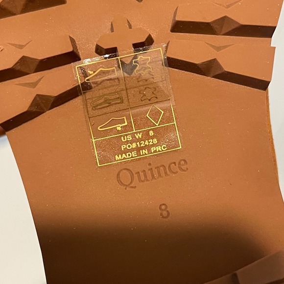 Quince Women's Cinnamon Suede Chelsea Boots 1.5" Lug Sole Size 8 NIB - Picture 4 of 5